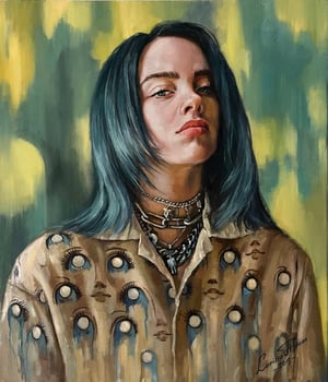 This is the Avatar Image for the Billie Eilish 2019 AI Voice and Text to Speech Generator